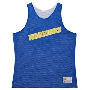 NWT - Mitchell & Ness Blue Golden State Warriors Reversible Basketball Jersey XL